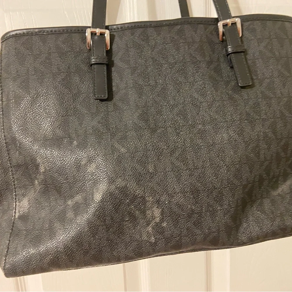 Michael Kors Black Monogram Tote Preloved condition